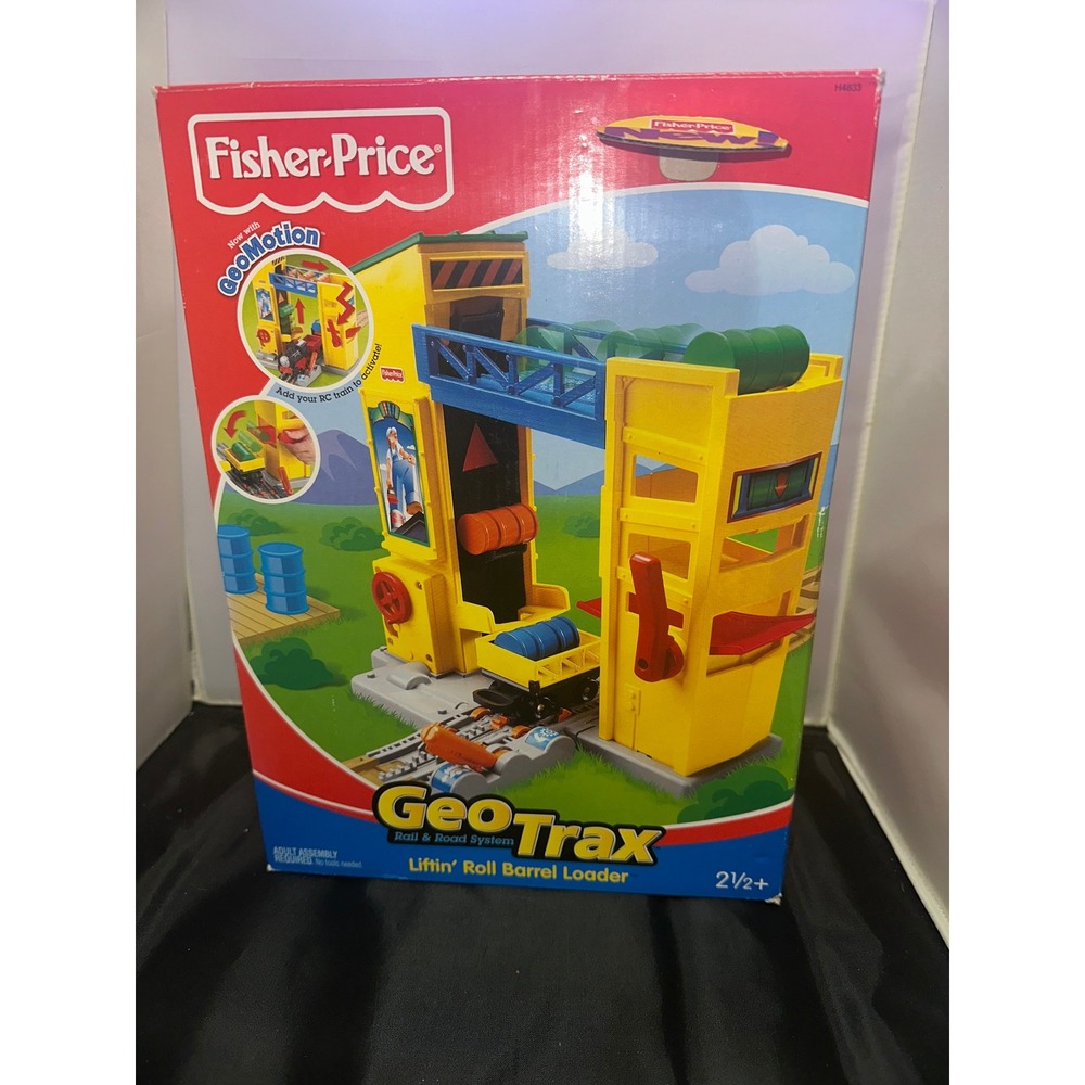 Fisher Price GeoTrax Liftin Roll Barrel Loader H4833 Rail Road System Open Box